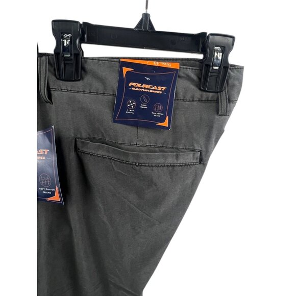 Fourcast Mens Quad Flex Shorts Sz 40 Stretch Lightweight Soft Cotton Blend Gray - Picture 9 of 12